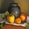 Blue Vase With Apples & Pear; 8x10; $600